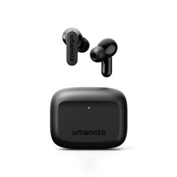 Casti True Wireless In-Ear Urbanista Palo Alto, Bluetooth 5.3, Microfon, aplicatie mobila, control tactil, ANC, IP54, redare pana la 8 ore (Negru)