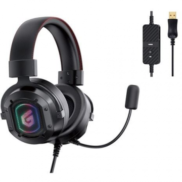 conceptronic Conceptronic ATHAN02B cască audio & cască cu microfon Căști Prin cablu Bandă de fixare pe cap Gaming USB Tip-A Negru (ATHAN02B)