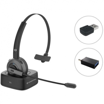 conceptronic Conceptronic POLONA03BDA Căști Fără fir Bandă de fixare pe cap Birou/Call center Bluetooth Stand de încărcare Negru (POLONA03BDA)