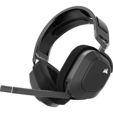 CORSAIR Casti gaming Corsair HS80 MAX 2.4Ghz wireless/bluetooth, multiplatform, Dolby Atmos® Spatial Audio, acumulator, Steel gray (CA-9011295-EU)