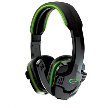 ESPERANZA Casti de gaming cu microfon Esperanza Raven, Negru / Verde (EGH310G)