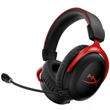 Hyperx HyperX Cloud II Wireless - Gaming Headset (Black-Red) Căști Fără fir Bandă de fixare pe cap Negru, Roşu (4P5K4AA)