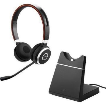 Jabra Casti Jabra Evolve 65 SE Link 380a UC cu microfon 6599-833-499, Argintiu