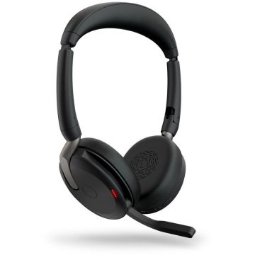 Jabra JABRA Evolve2 65 Flex UC Stereo Headset on-ear Bluetooth wireless active noise cancelling USB-A black Optimised for UC