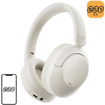 QCY Casti wireless QCY ANC H4, alb, 2 conexiuni simultan, bluetooth 5.1