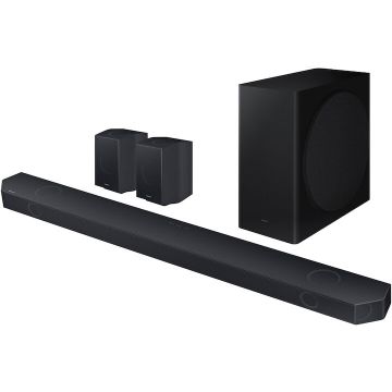 Samsung Soundbar Samsung HW-Q930D, 9.1.4, 540W, Bluetooth, Wi-Fi, Subwoofer wireless, Dolby Atmos, Negru titan