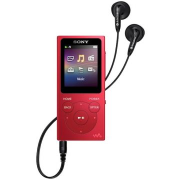 Sony MP4 player SONY Walkman NW-E394LR, 8GB, Casti incluse, Rosu