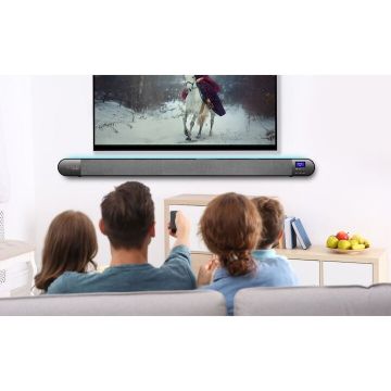 Technaxx Deutschland GmbH & Co. KG Soundbar Technaxx TX-139 DAB+, conexiune 3.5mm jack/USB/Bluetooth/HDMI, gri