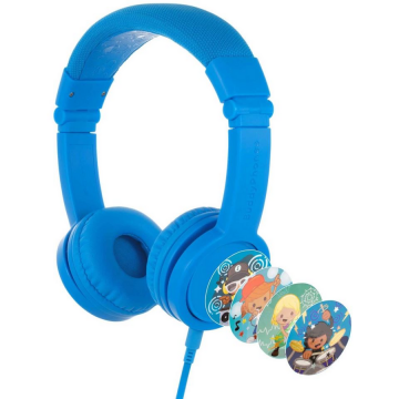 BuddyPhones Casti cu fir pentru copii Buddyphones Explore Plus, albastru (BP-EXPLOREP-BLUE)