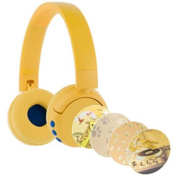 BuddyPhones Casti fara fir pentru copii Buddyphones POPFun, galben (BT-BP-POP-FUN-YL)