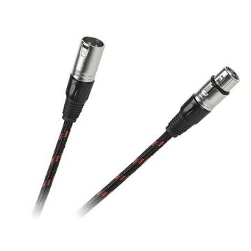 Cablu microfon OEM KPO2756-3, XLR MAMA - XLR TATA, 3 m (Negru)