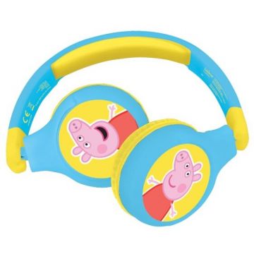 Casti 2 In 1 Peppa Pig Bluetooth Usb Galben/Albastru