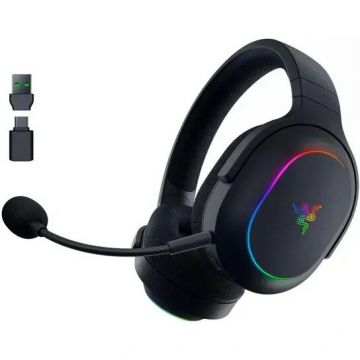 Casti Gaming Barracuda X Chroma 2.4GHz / Bluetooth Microfon Detasabil Iluminare RGB Negru