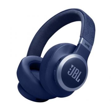 Casti Stereo Wireless On-Ear JBL Live 770NC, Bluetooth, ANC cu Smart Ambient, Microfon, Autonomie 65 ore (Albastru)