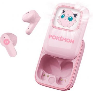 Casti True Wireless OTL Technologies POKEMON JIGGLYPUFF SLIDE, Bluetooth, Autonomie 6 ore, Control tactil, Microfon (Roz)