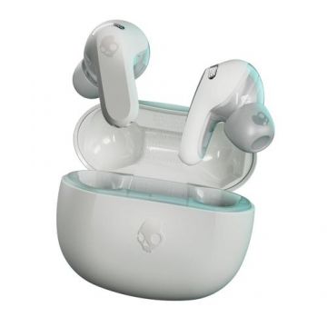 Casti True Wireless SkullCandy Rail ANC, Bluetooth, In-Ear, Microfon, Waterproof IPX4 (Alb)