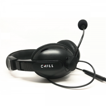 Chill Casti audio, Chill, Stereo, Cablu 2m, Microfon comutabil, Negru (CH001)