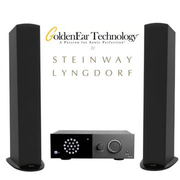 Goldenear Technology Pachet cu boxe de podea Goldenear TRITON 5 si Amplificator Lyngdorf TDAI-1120, Streaming, HDMI ARC, RoomPerfect