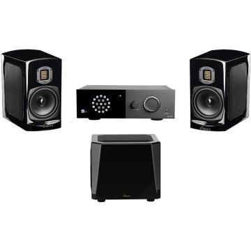 Goldenear Technology Pachet cu boxe Goldenear BRX, Subwoofer Goldenear Supersub X, Amplificator Lyngdorf TDAI-1120