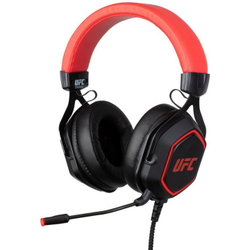 Konix Konix UFC 7.1 Căști Prin cablu Bandă de fixare pe cap Gaming USB Tip-A Negru, Roşu (KX-UFC-PGHR-PC)