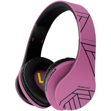 PowerLocus Casti Wireless Over-Ear Pentru Copii, PowerLocus P2, Protectie auz 85db, Microfon, Wireless, Bluetooth 5.3, Compatibilitate universala pentru iPhone, Android, Laptop, PC, Violet