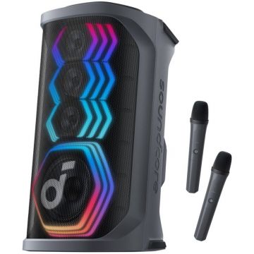 Anker Boxa portabila wireless Anker SoundCore Rave 3, 160W, BassUp, Autonomie 12H, Tehnologie Karaoke, Bluetooth 5.3, Negru