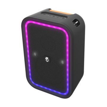 Boxa portabila de petrecere SkullCandy Boombox Stomp, 25+10 W, Autonomie 12 ore, Lumini LED (Negru)