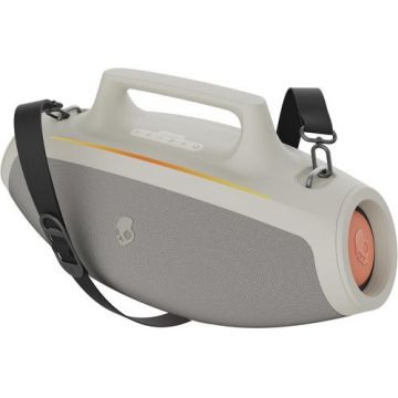 Boxa portabila SkullCandy BoombBox BARREL, Bluetooth 5.3, Autonomie 12 ore, 60 W, IPX5 (Alb/Portocaliu)