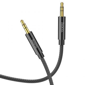 Cablu Audio 3.5 mm la 3.5 mm HOCO UPA19 AUX, 2 m, Negru