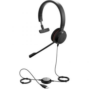 Casti Call Center Jabra Evolve 20 MS, Special Edition, Mono, USB NC, Piele (Negru)