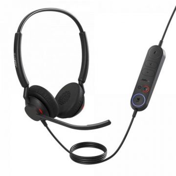 Casti stereo Engage 40 MS Teams, Jabra, USB-C, Negru