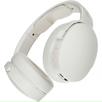 Casti Stereo Wireless SkullCandy Hesh Evo Triple Threat, Over-Ear, Bluetooth, Autonomie 36 ore, Microfon, Android/iOS (Alb)