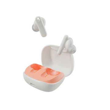 Casti True Wireless Skullcandy Smokin' Buds, In-Ear, Bluetooth, Touch Control, Microfon (Alb/Portocaliu)