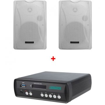 DSPPA Sistem de sonorizare 2x30W cu amplificator DSPPA Mini60 si boxe de perete DSPPA DSP8063