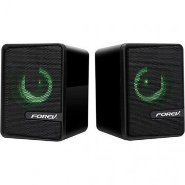 FOREVER Boxe pentru computer, Forev FV-208 , LED RGB, Negru