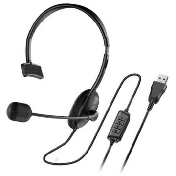 genius Casca cu microfon Genius HS-100U, USB-A, Black