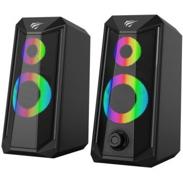 HAVIT Boxe PC, Havit SK202 , 2.0 RGB, Negru