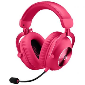 Logitech Casti gaming wireless Logitech PRO X 2 Lightspeed, Magenta