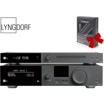 Lyngdorf Pachet cu amplificator Lyngdorf TDAI-3400 2x200W si CD Player CD-2 + cablu AQ Coax Carbon GRATIS