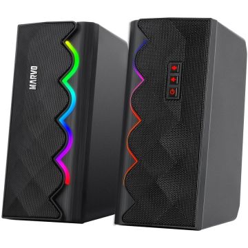 MARVO Boxe Marvo SG-269, 2.0, Jack 3.5 mm, Bluetooth, iluminare RGB, Negre