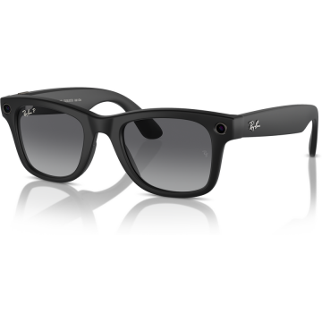 Ray-Ban Ochelari Smart Ray-Ban Meta WAYFARER, Marime M, Negru, 32 GB stocare, Camera Foto 12mp, 5 microfoane, difuzoare, Wifi 6, Meta AI, Standard, Gradient-Grafit-Polarizat, Negru-Mat