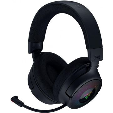 Razer Casti gaming wireless Razer Kraken V4 , iluminare Razer Chroma™ RGB, multiplatforma, negru