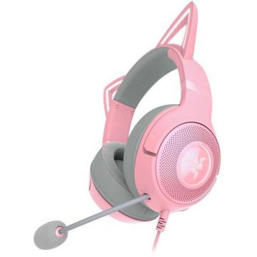 Razer CASTI Razer - gaming Kraken Kitty V2 - Quartz Ed RZ04-04730200-R3M1