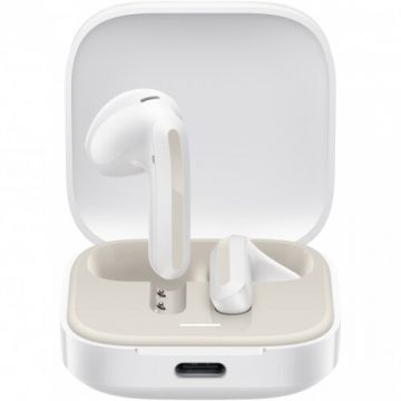 Xiaomi Casti In-Ear Xiaomi Redmi Buds 6 Active, Wireless, Bluetooth 5.4, Autonomie 30 ore, IPX4, White