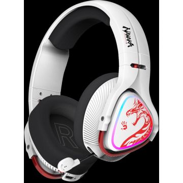 A4tech Casti Gaming A4TECH Bloody MR720 Naraka, RGB, Bluetooth + USB, Alb