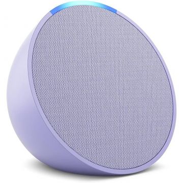 Amazon Amazon Echo Pop , cel mai mic difuzor Alexa, se potrivește în orice cameră, Lavender Bloom