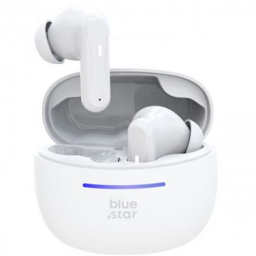 Blue Star Handsfree Bluetooth Blue Star BK44, TWS, Alb