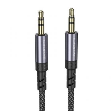 Cablu Audio 3.5mm - 3.5mm Borofone BL24 Graceful, 1m, Negru