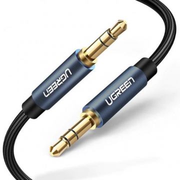 Cablu Audio 3.5mm - 3.5mm UGREEN AV122 Mini, 2m, Albastru