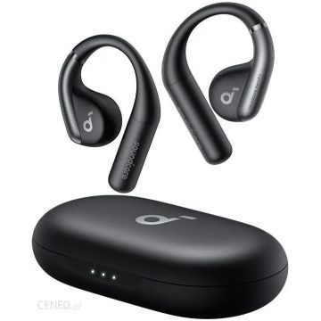 Casti Anker Soundcore AeroFit, wireless, tip butoni, utilizare smartphone, Bluetooth 5.3, 4x microfon pe casca, USB Type-C, durata baterie pana la 42 ore, negru